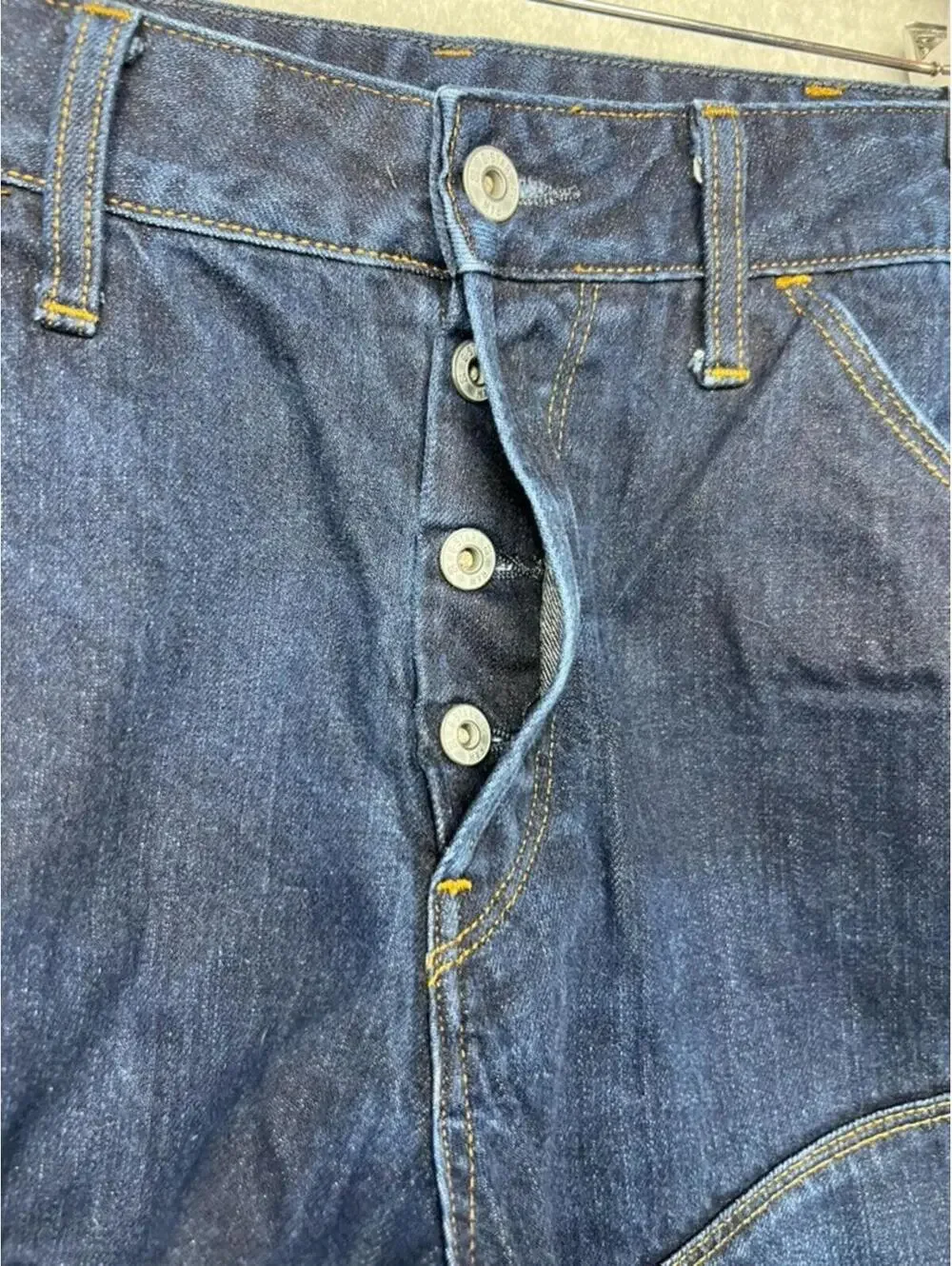 G-STAR RAW D-Staq 3D Denim Shorts 32 Dark Wash 9-Pocket Utility Streetwear Jorts